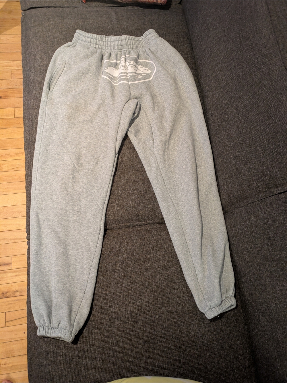 Corteiz Alcatraz Grey Joggers Size M- Authentic-Worn Twice-Excellent Conditon